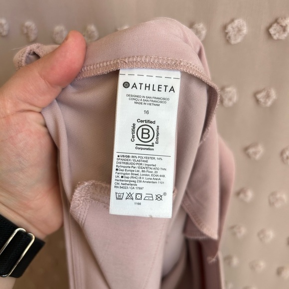 Athleta Endless High Rise Pant Straight Leg Sz 16 Blush‎ Pink - Picture 5 of 6